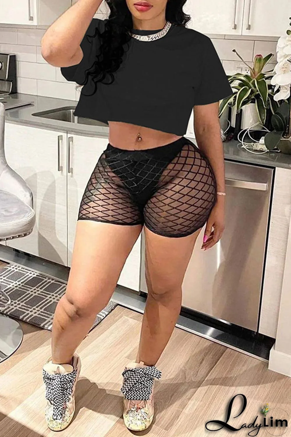 White Sexy Solid Split Joint O Neck Short Sleeve Two Pieces