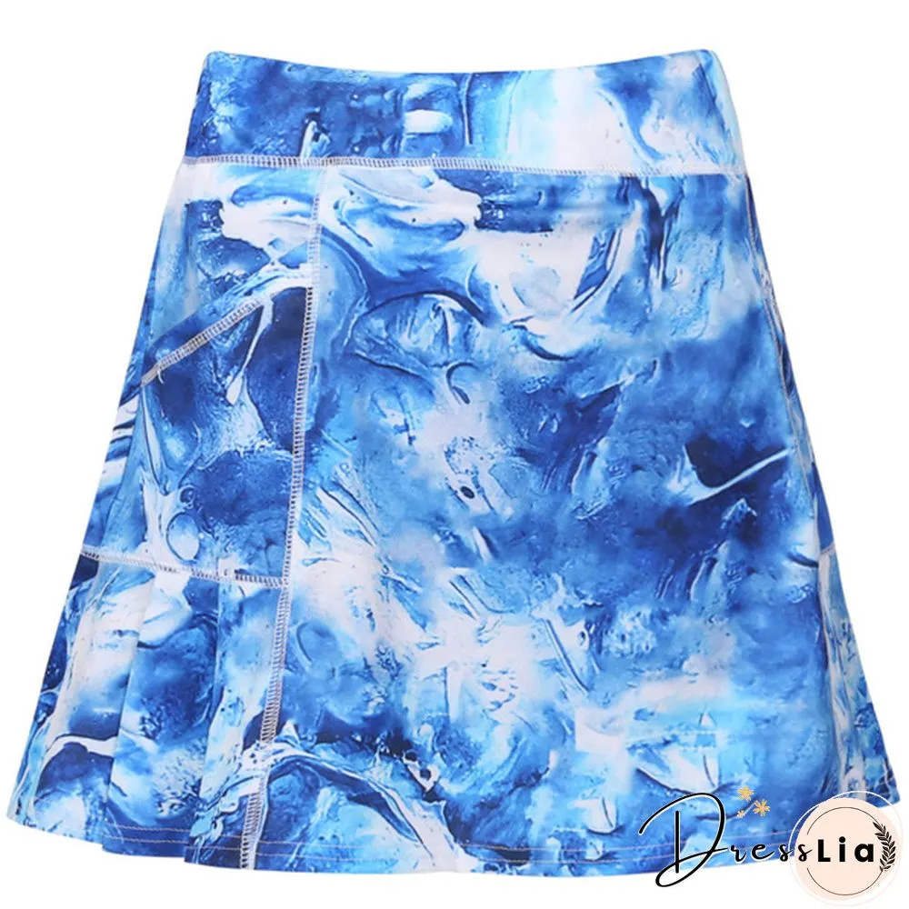 Women's Athletic A-Line Skirt Tennis Golf Skirt With Shorts Workout Running Skort