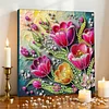 DIY Pearl Painting Tulip for Home Wall Decor with Frame(30x30cm)
