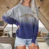 European And American Long-sleeved Round Neck 3D Printed Casual Sweater Women