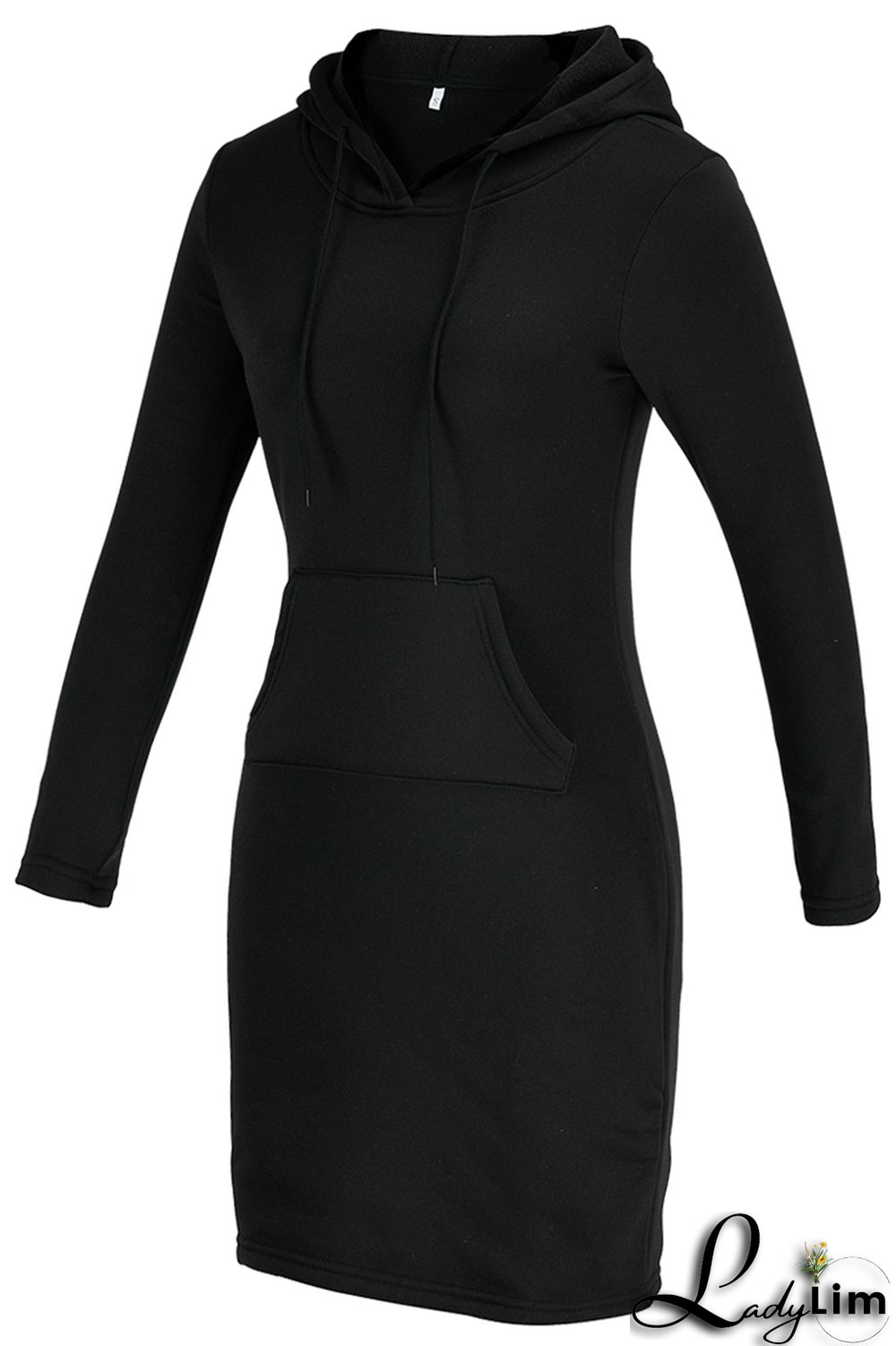 Red Fashion Casual Solid Patchwork Hooded Collar Long Sleeve Dresses