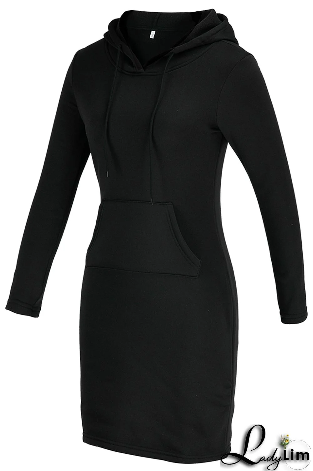 Red Fashion Casual Solid Patchwork Hooded Collar Long Sleeve Dresses