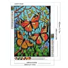 Peinture Sur Verre Papillon Compl&egrave;te Rond Diamant Peinture 30X40CM