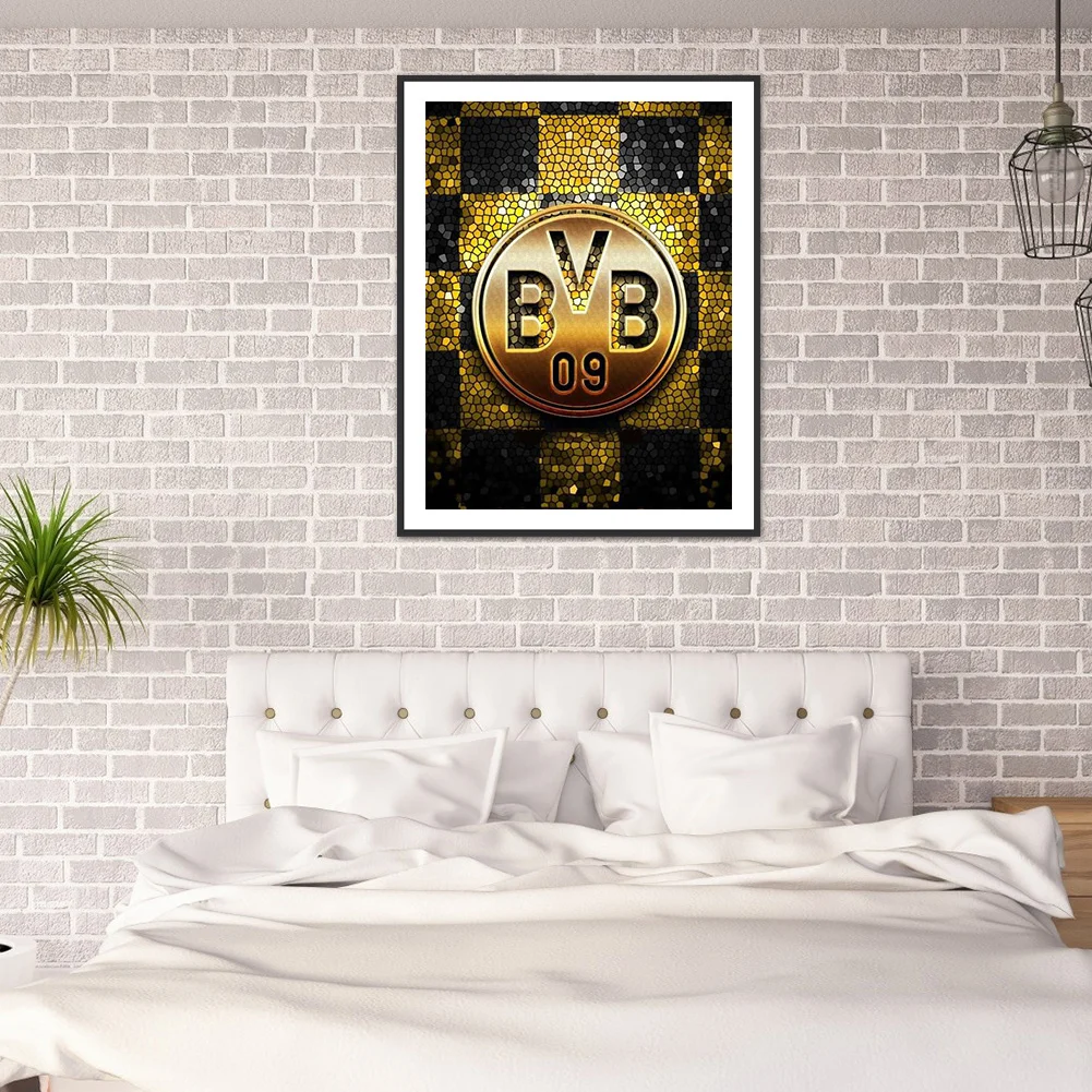 Diamond Painting - Full Round Drill - Dortmund Badge(30*40cm)