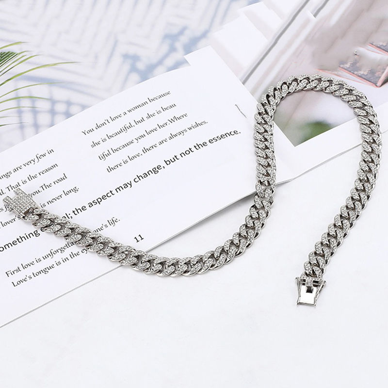 Trendy 12mm Bar Cuban Necklace