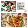 14CT Needle Insert Bag 2 Strands Printed Knitting Threads Pin Pouch with Tassel