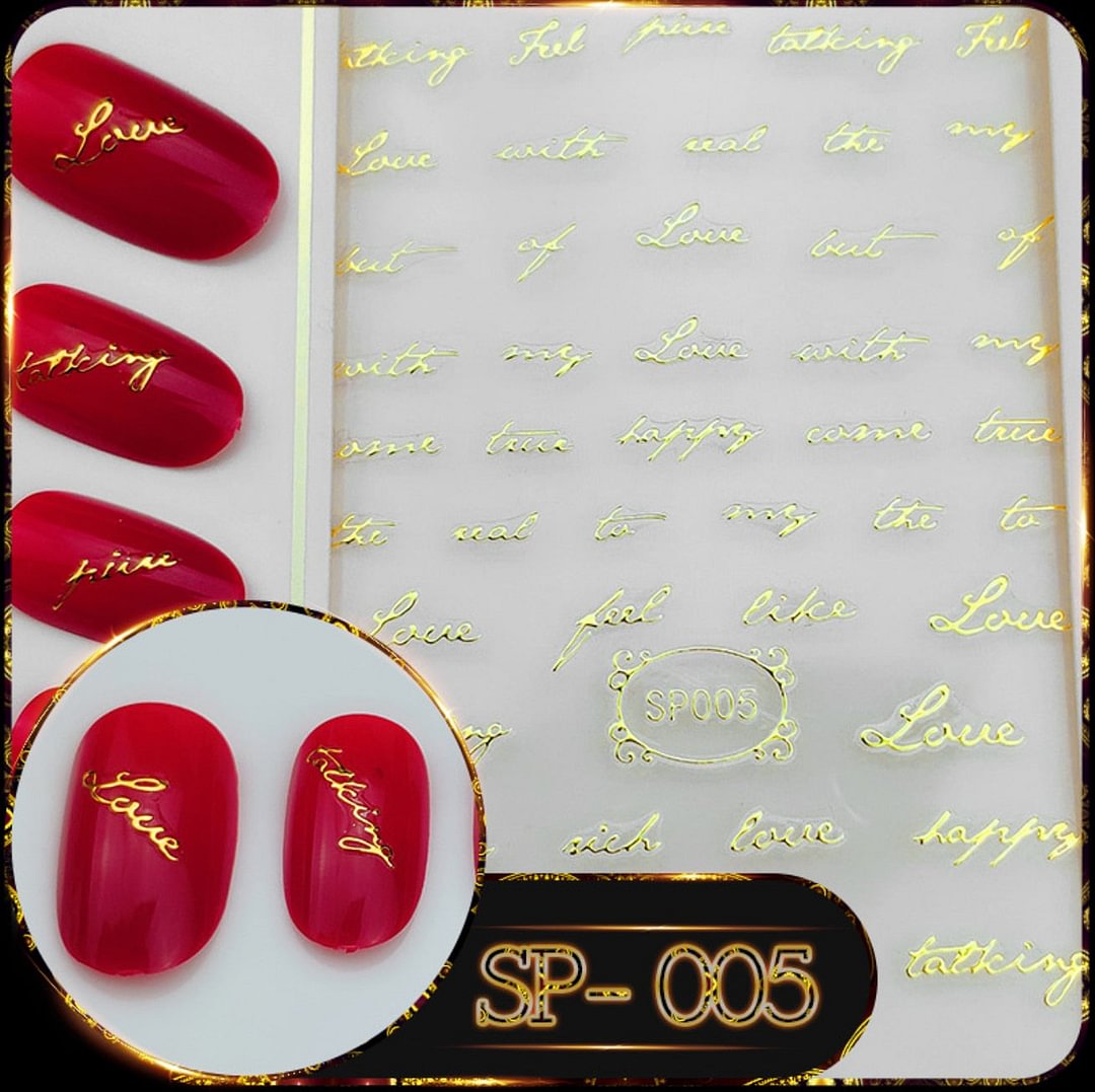 1Pc 3D Laser Bronzing Nail Art Sticker Gold Silver Line Hollow Out Nail Foil Design Manicure Decal Wraps Decorations Accessories