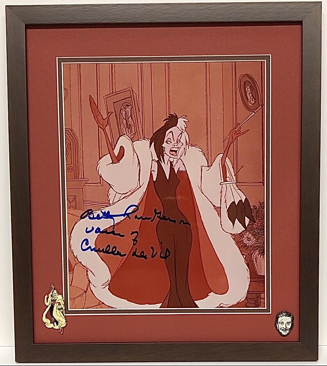 101 Dalmatians Betty Lou Gerson Cruella DeVil Signed Autographed Framed Photo Poster painting