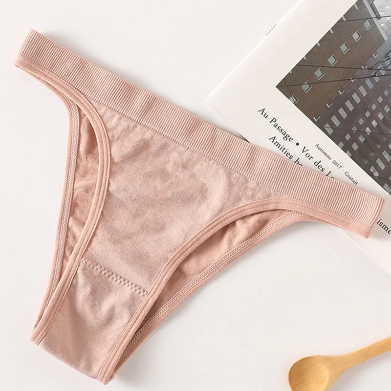 Women Thong Brazilian Panties Sexy G-String Female Underpants Bikini Cotton Gusset Sexy Lingerie Ladies Seamless Underwear