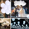 10 Pack | 12" White Latex LED Light Up Balloons