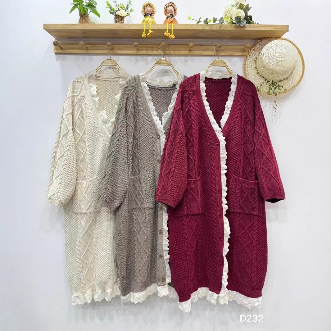 Chicfifth Sweater Women Winter Long Sleeve High Quality Autumn Vintage Top Knitted Cardigan