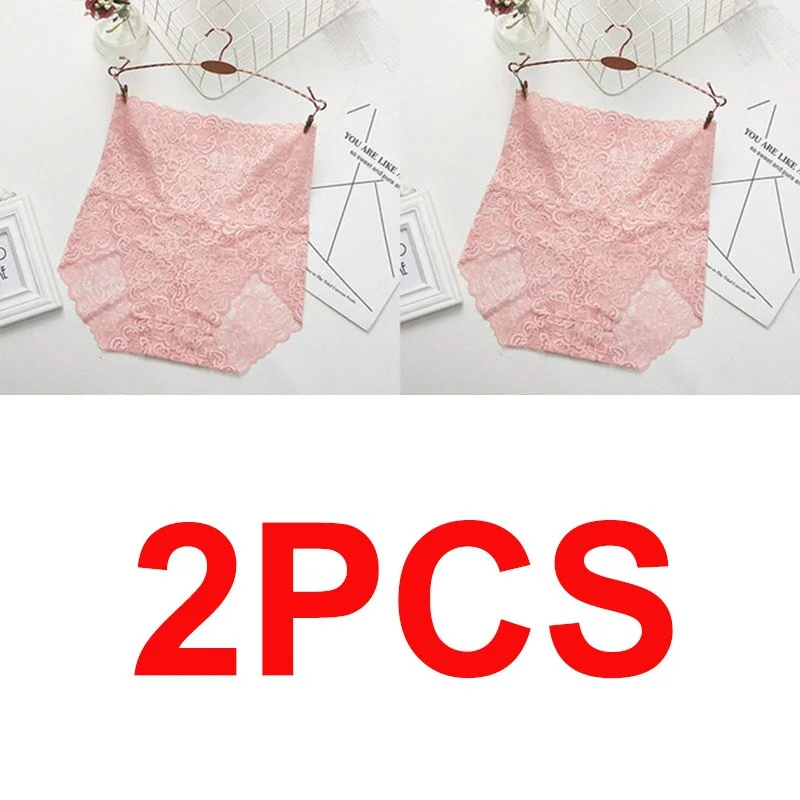 M-XXXL Women High Waist Lace Panties Sexy Underwear Women  Floral Transparent Lingerie Female Briefs Underpants Plus Size Pantys