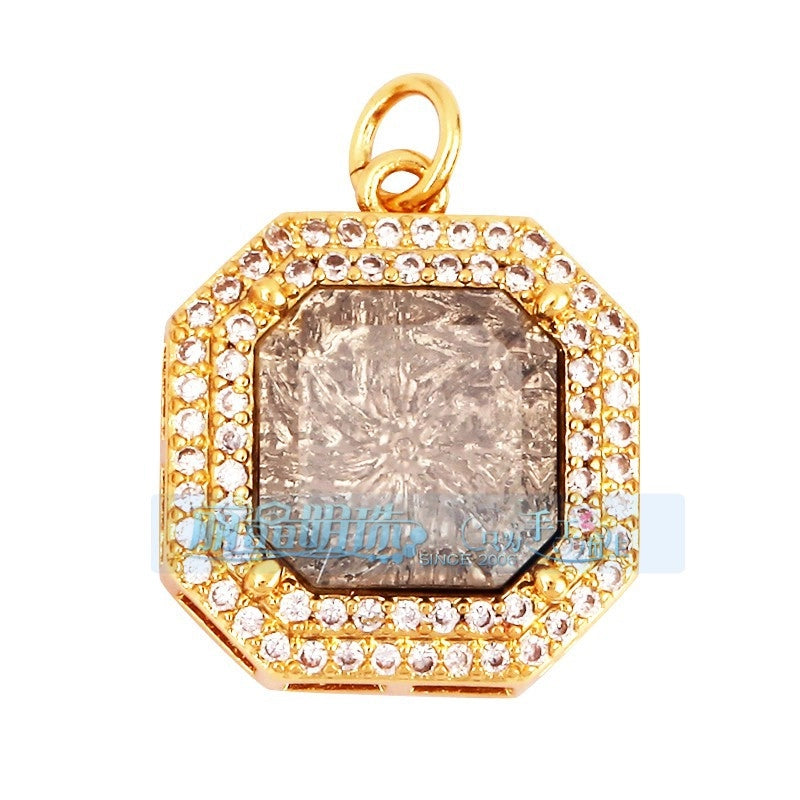 1 Piece Copper Geometric Heart Shape Snowflake Pendant Jewelry Accessories