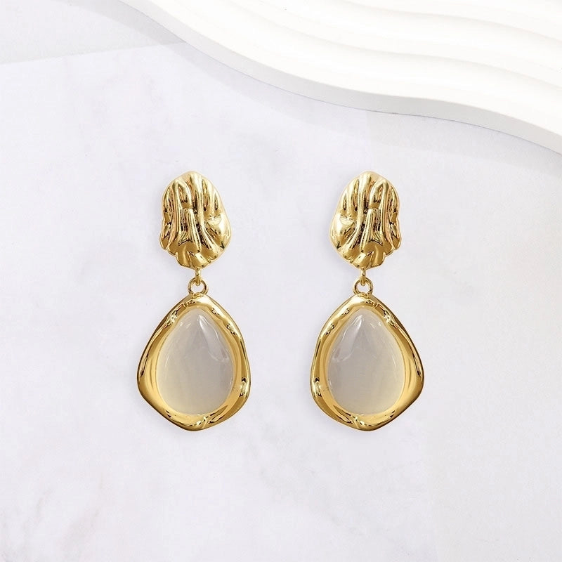 1 Pair Elegant Geometric 304 Stainless Steel 18K Gold Plated Drop Earrings