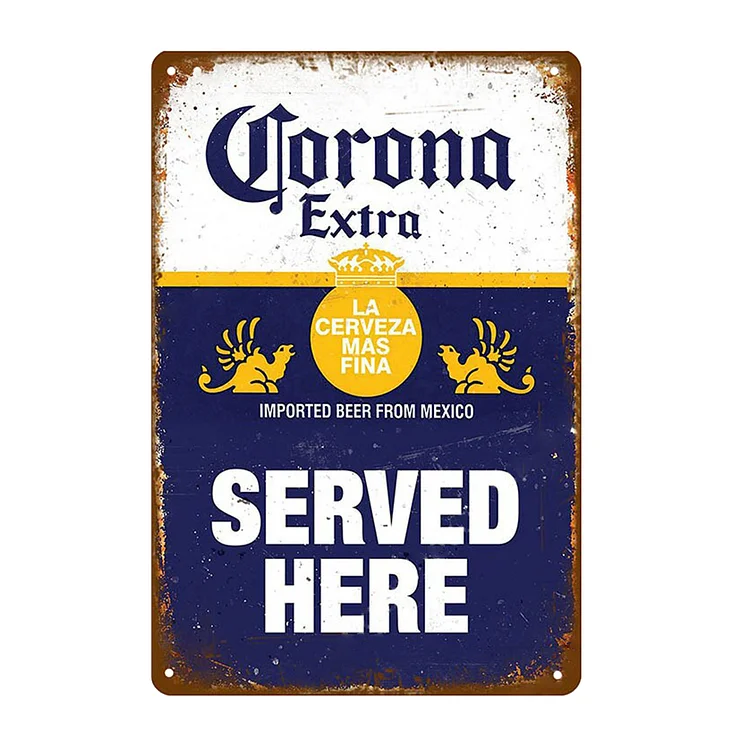 Corona Beer - Vintage Tin Signs/Wooden Signs - 7.9x11.8in & 11.8x15.7in