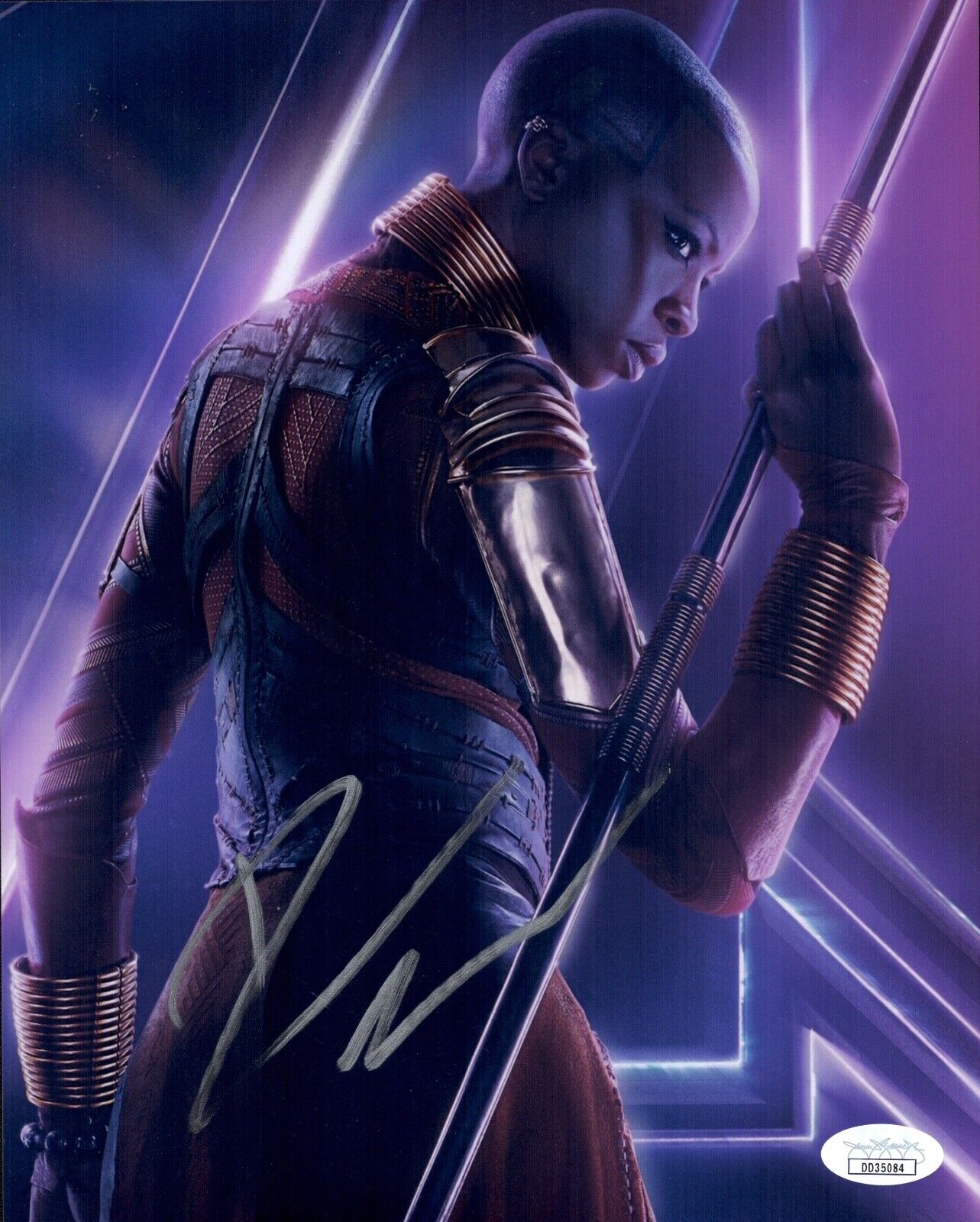 Danai Gurira Signed AVENGERS END GAME 8x10 Marvel In Person Autograph JSA COA