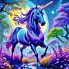 (40*40cm)Unicorn - Round AB Drill Diamond Painting