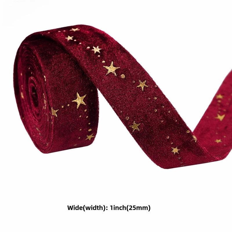 Yongjia Baotong Diy Hair Accessories Material Bronzing Velvet Double-sided Webbing Gold Diamond Velvet Cloth Accessories Ribbon