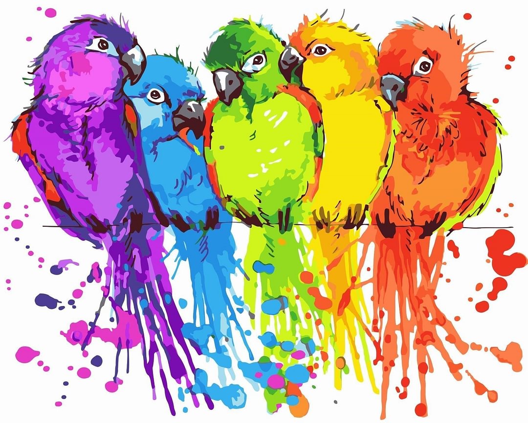 Bird Paint By Numbers Kits UK For Adult HQD1447