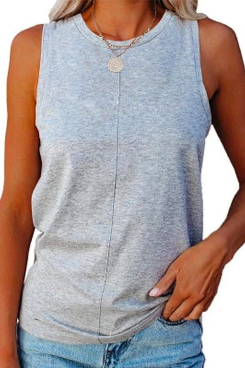Solid Crewneck Emina Tank Top