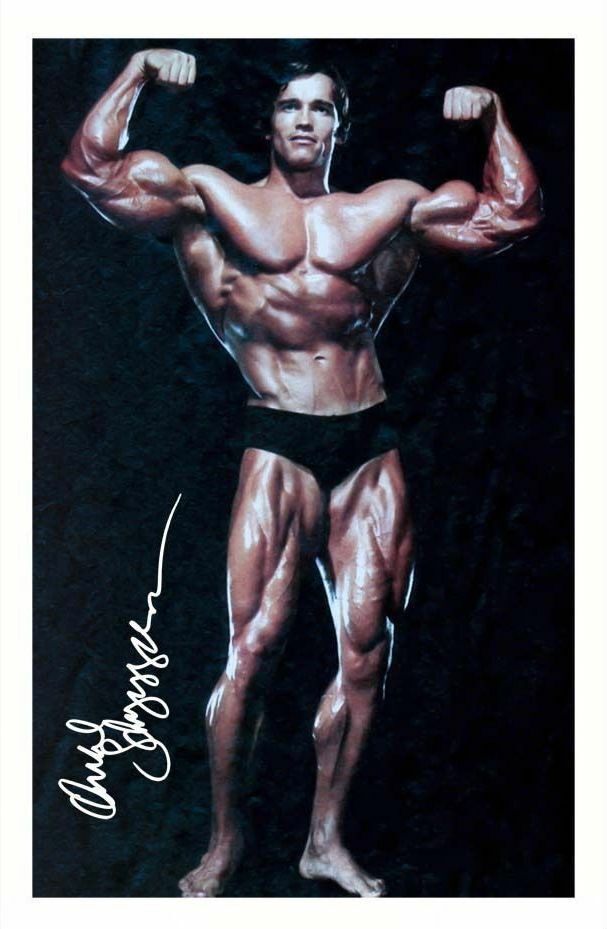 ARNOLD SCHWARZENEGGER - BODYBUILDING AUTOGRAPH SIGNED Photo Poster painting POSTER PRINT