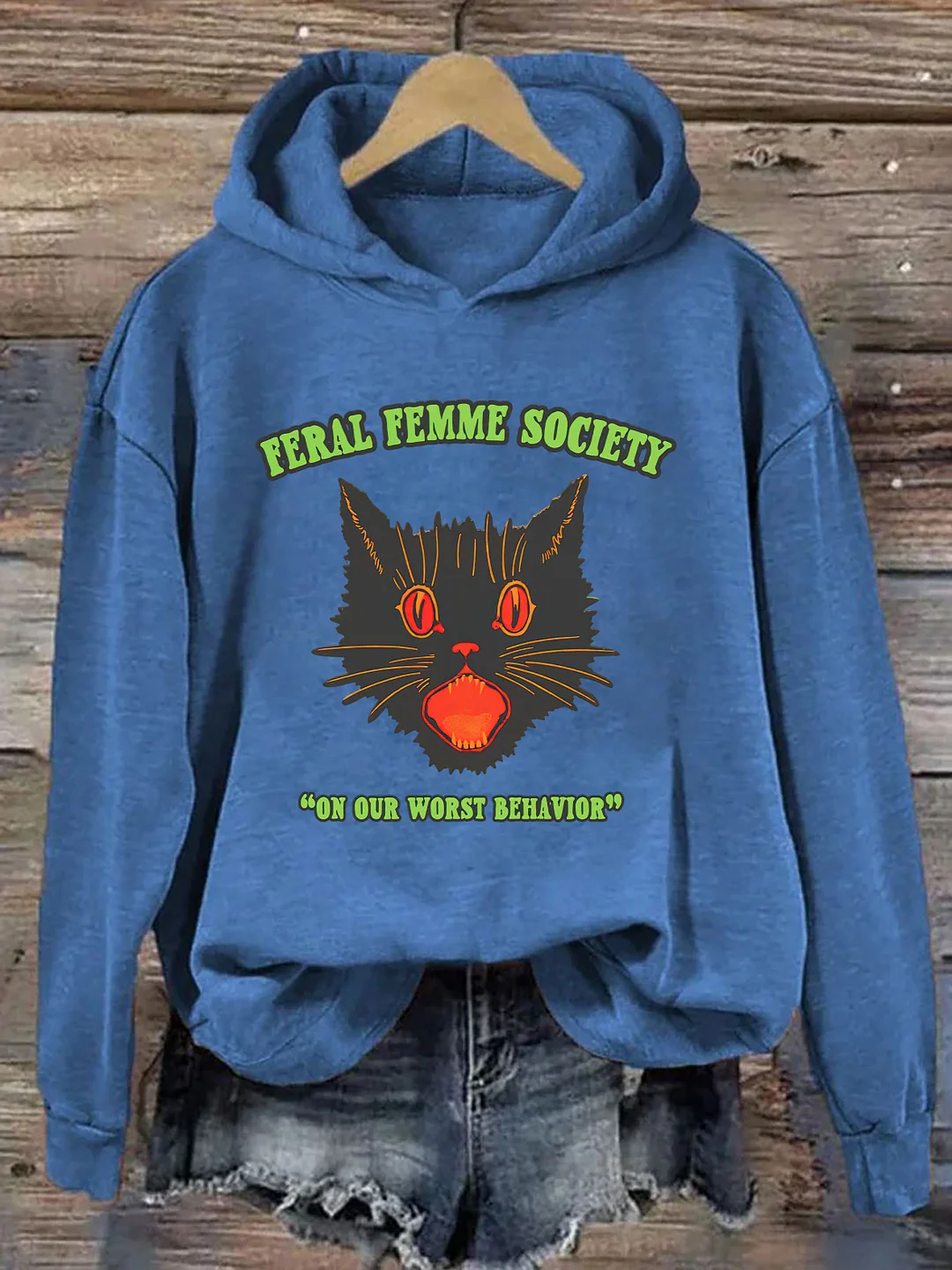 Feral Femme Society Cat Hoodie