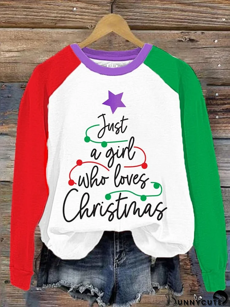 Women's Just A Girl Who Loves Christmas Sweatshirt