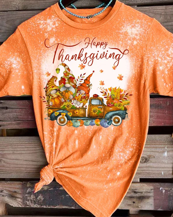 Happy Thanksgiving Gnome Truck T-Shirt