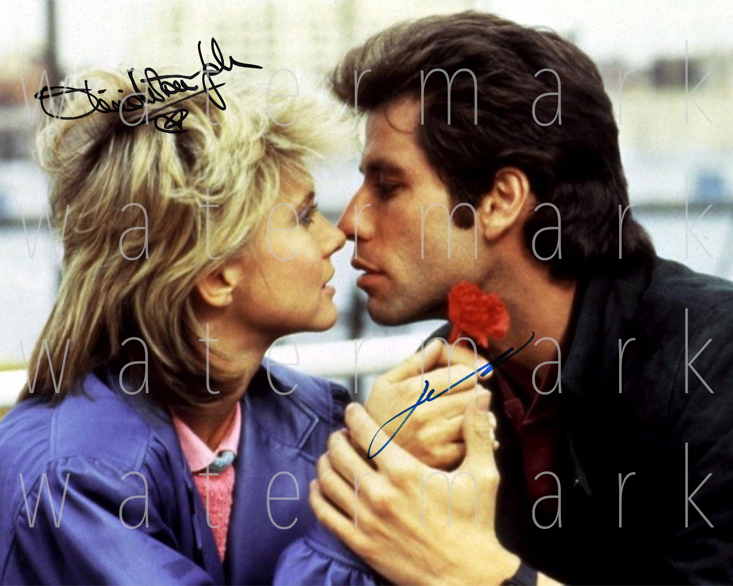 Two of a Kind signed John Travolta Olivia Photo Poster painting 8X10 poster picture autograph RP