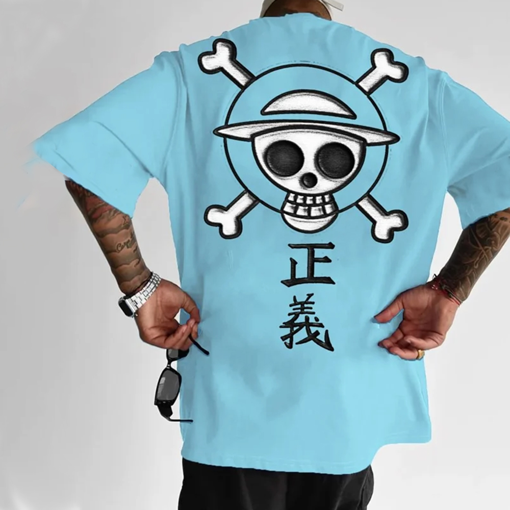 Men's Fashion Anime Print Short Sleeve T-Shirt
