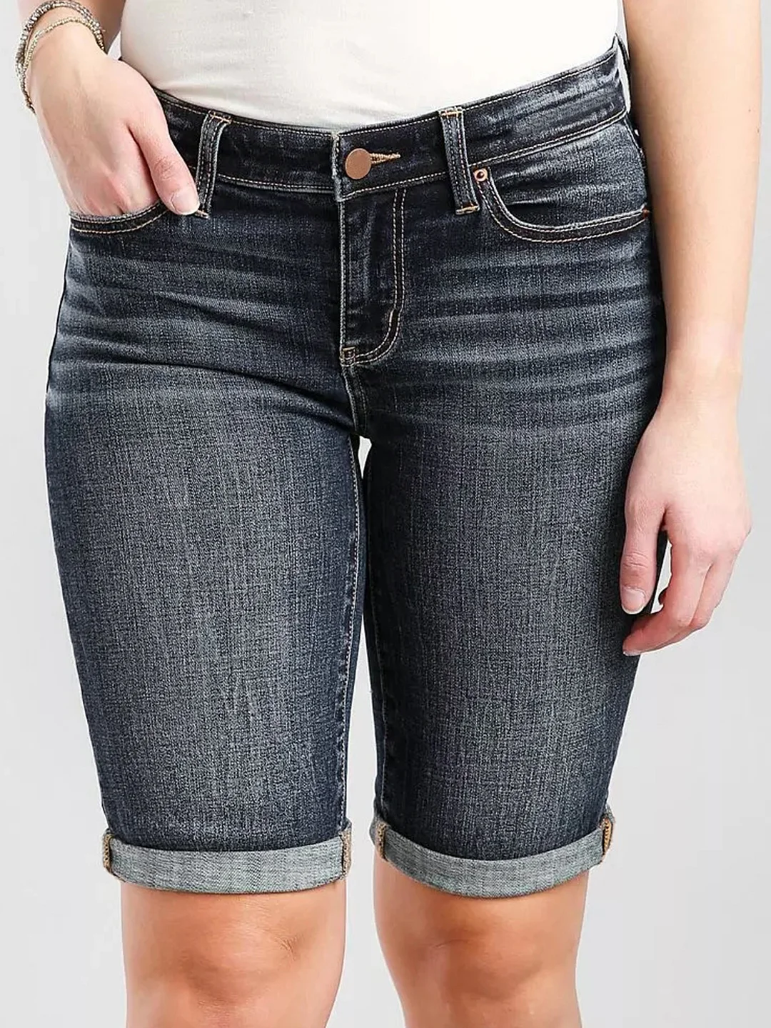 Women's Casual Elastic Slim-fit Black Jeans