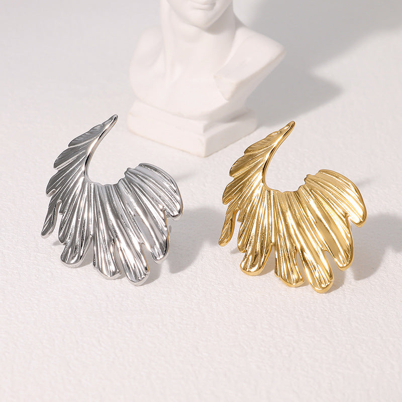 Exaggerated Irregular Index Finger Ring Simple Cold Style Open Stainless Steel Ring For Women