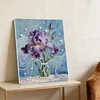 (30x40cm)DIY Pearl Painting Framed Flower Handmade Pearl Material Art Kit Living Room Decor