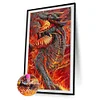 >SALE<5D Full Round Drill Diamond Painting Flame Dragon Kit Wall Art Craft (Y454)