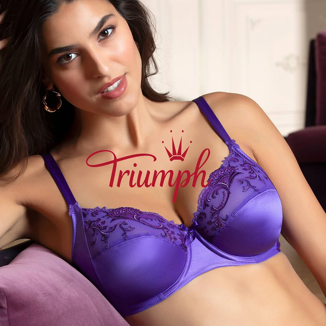 Triumph - (3 peças) soutien de seda com fio de conforto