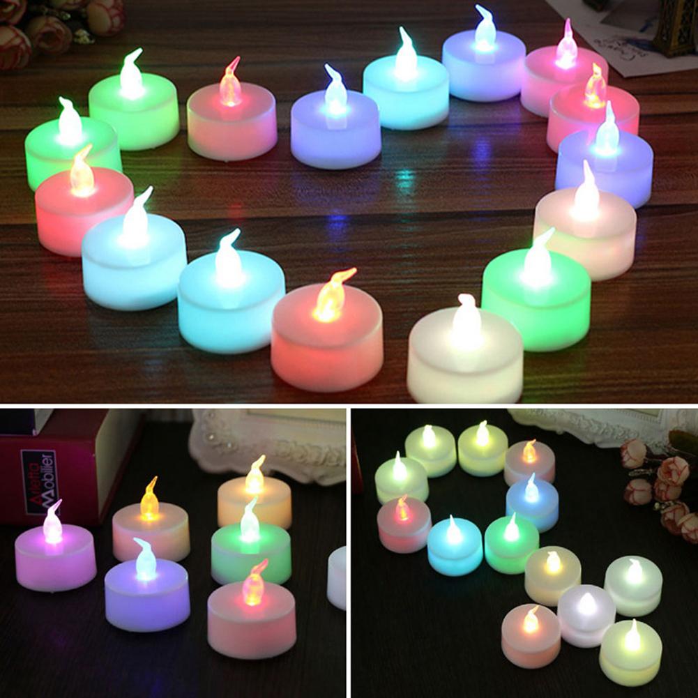 

Halloween Xmas Simulation Transparent LED Electronic Candle Lamp (Colorful), 501 Original