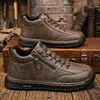 Men's Comfortable Handmade Leather Boots &ndash; Waterproof, Arch Support, Pressure Relief, Spacious Toe Box Outdoor Leather Shoes
