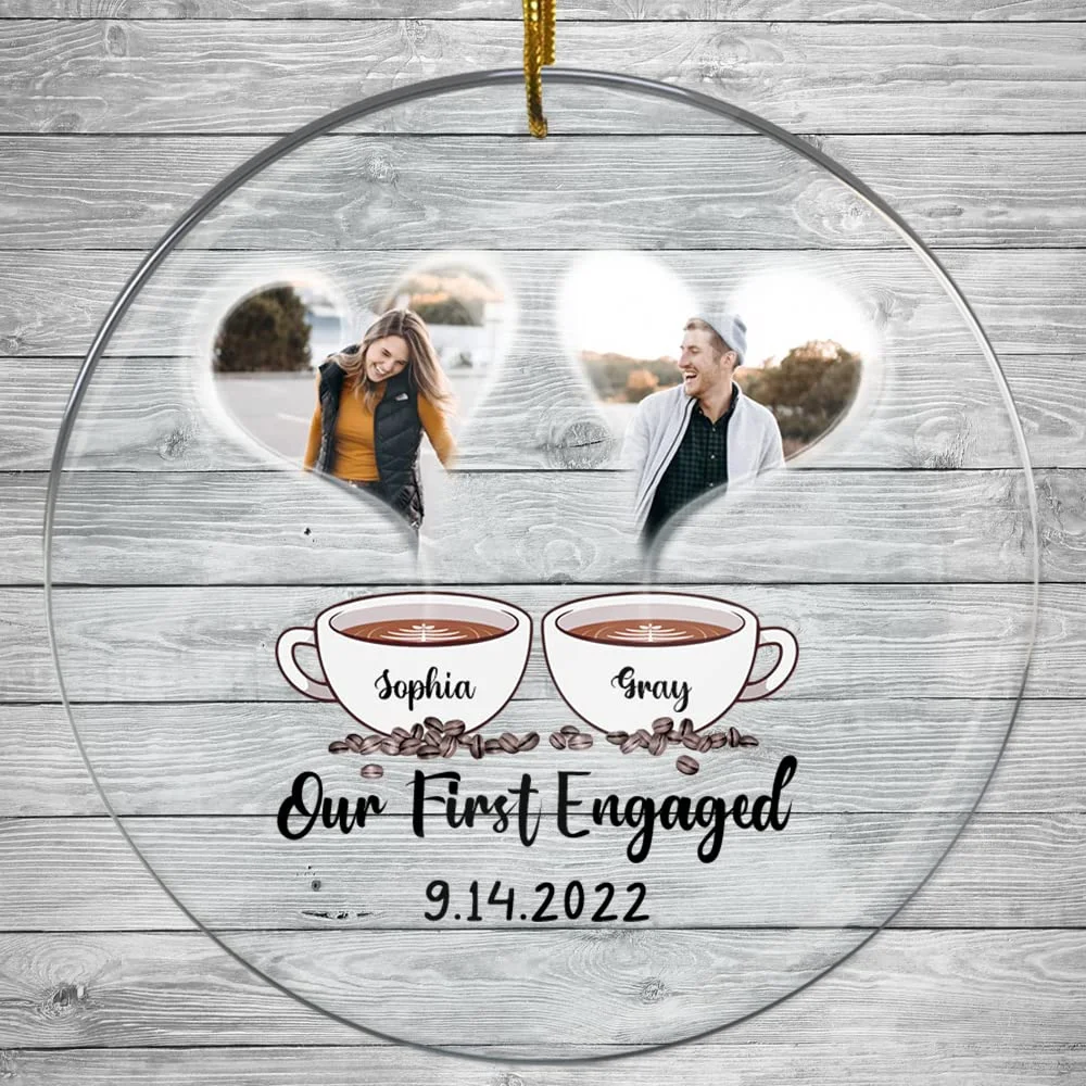 Our First Engagement Decoration Christmas Gift For Couples