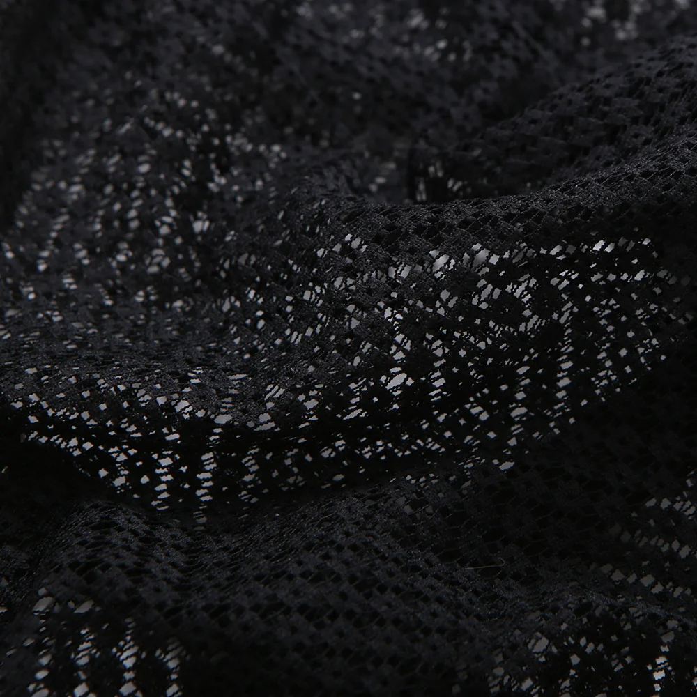 Billionm Lace Bodysuit Women Mesh Fishnet Intimate Sexy Halter Black Underwear Hollow Out Transparent Body Suits Crotchless Lingerie