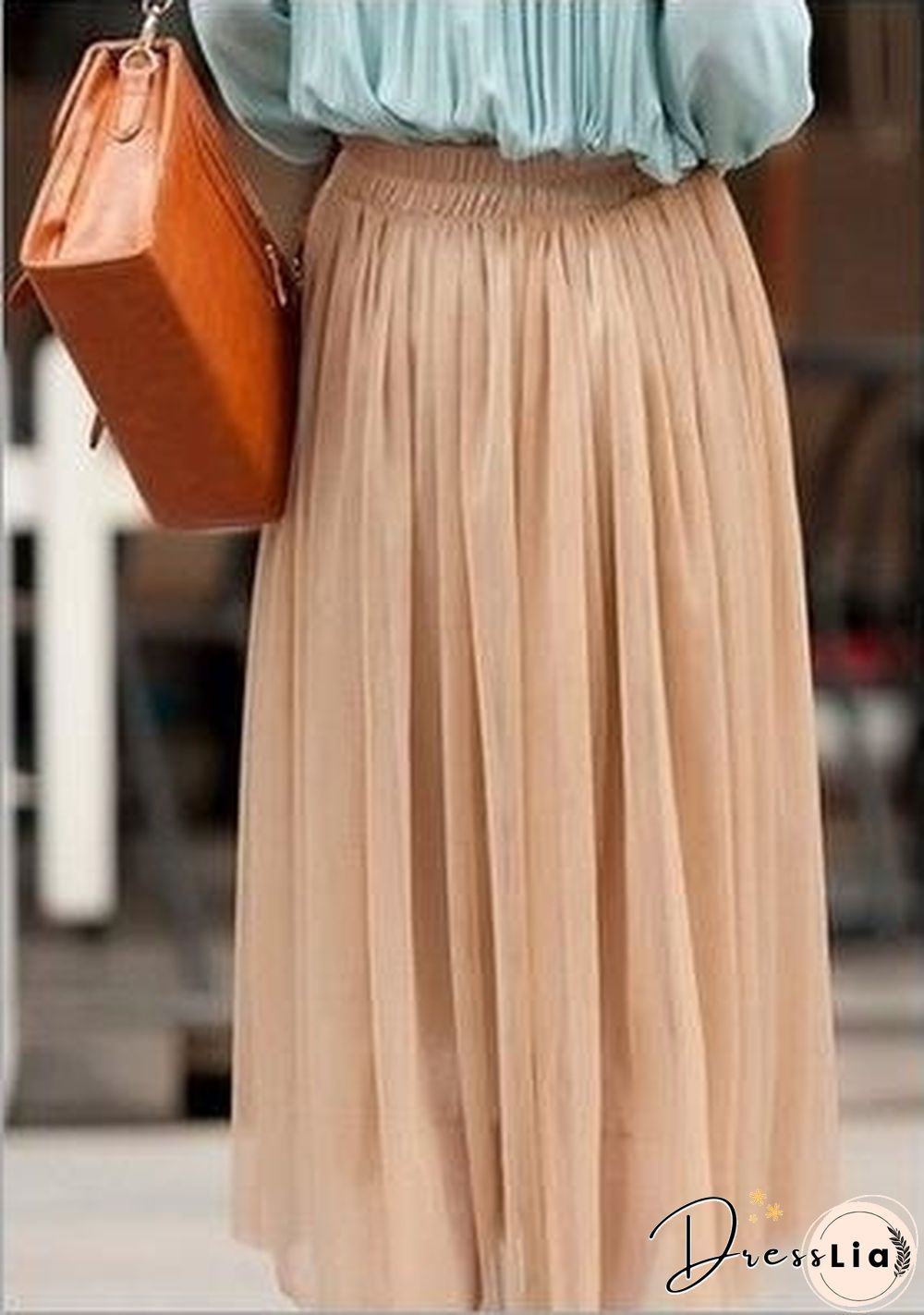 Tulle Skirts Women Spring Summer Elastic High Waist Skirt Womens Tutu Maxi Pleated Skirt Fashion