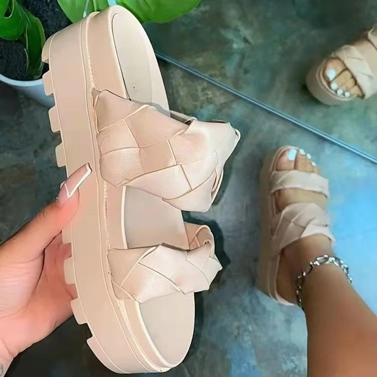 Vstacam Summer Women Fashion Wedge Heel Sandal Female Casual Outdoor Slides Woman Platform Shoes Ladies Outdoor Beach Sandalias Mujer