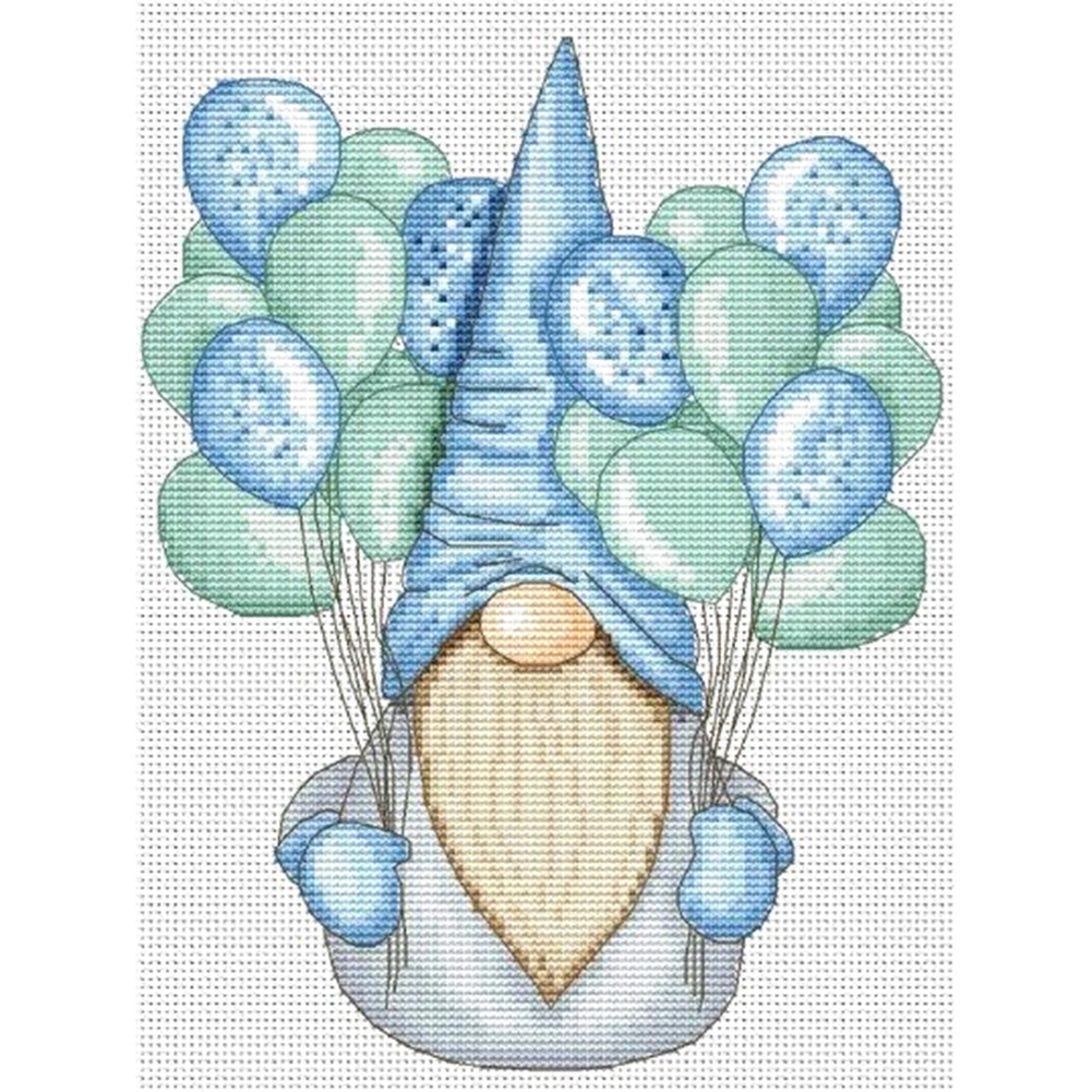 

40*50CM - Round Drill Diamond Painting - Balloon Gnome, 501 Original