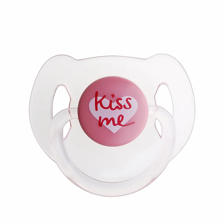 "KissMe" transparent material magnetic pacifier Reborn Accessories