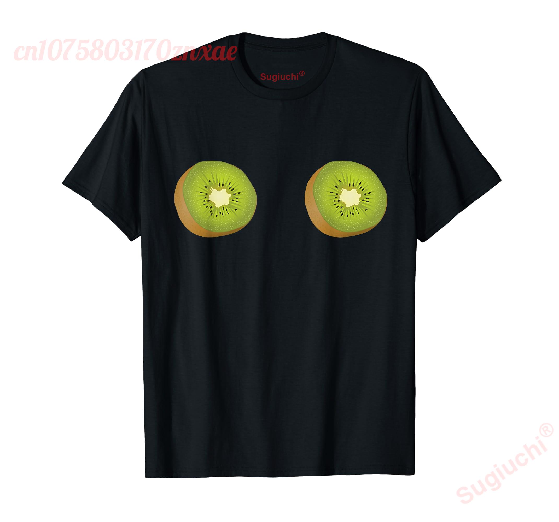 Cotton Tshirt 100% Cotton Kiwi Boobs Breasts Bra Funny Women T-Shirt MEN WOMEN UNISEX T Shirts Size S-6XL t -shirt Tee