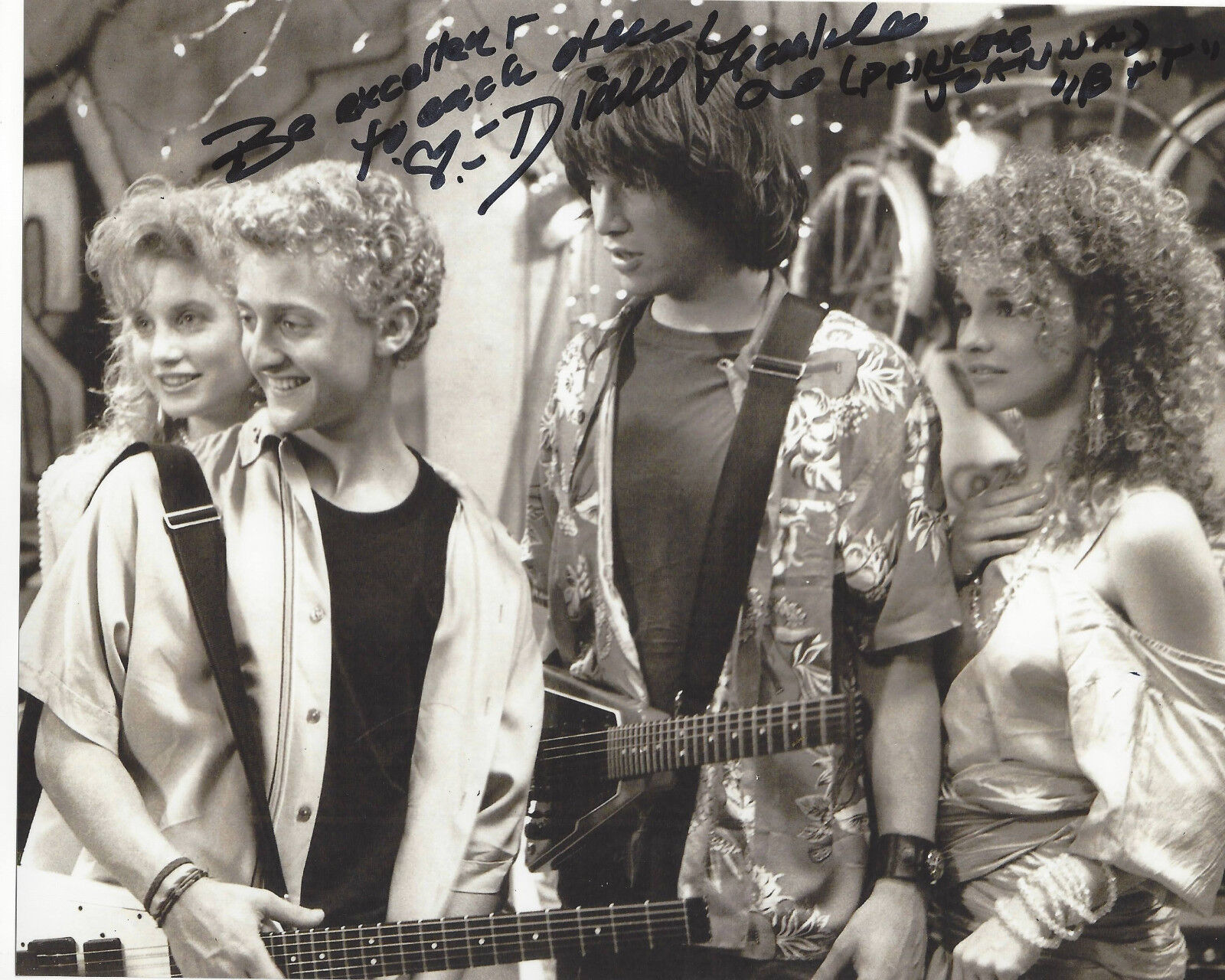 ACTRESS DIANE FRANKLIN SIGNED BILL & TED'S EXCELLENT ADVENTURE 8X10 Photo Poster painting COA