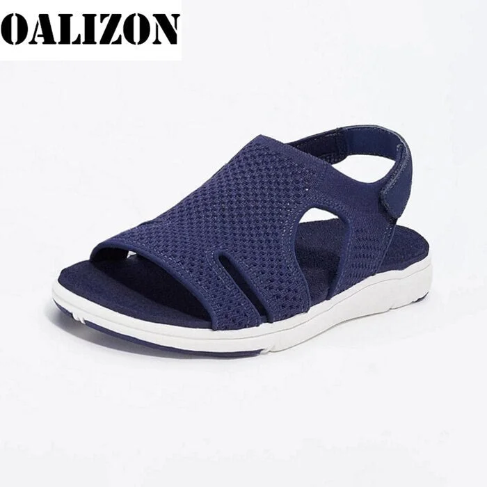 Summer New 2021 Women's Sandals Casual Shoes Women Female Ladies Soild Color Platform Sandalias Slip-On Casual Shoes Femme Woman