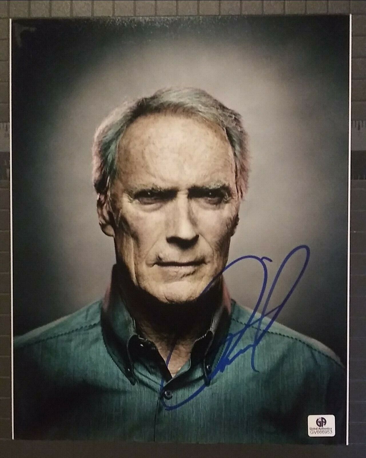 Clint Eastwood signed 8x10 COA GAI sticker