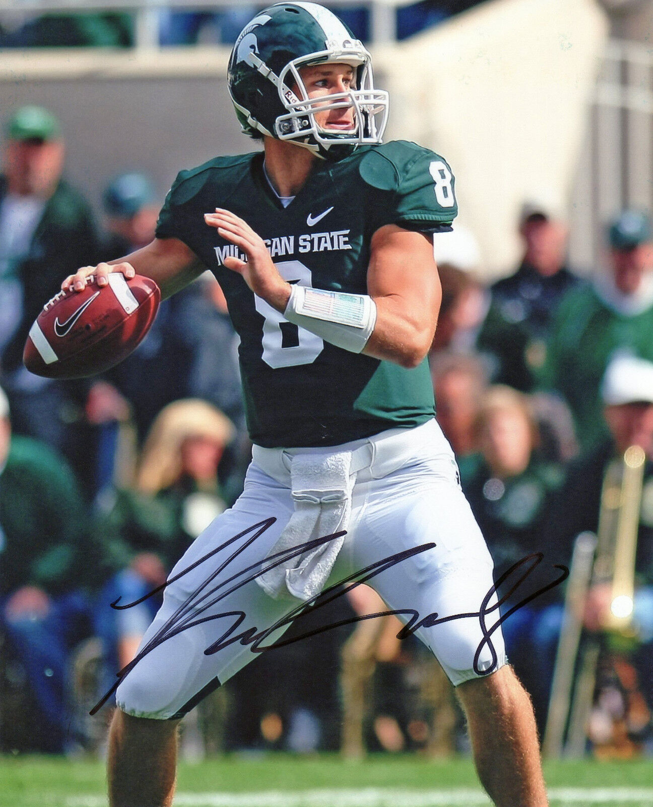 Kirk Cousins signed reprint 8x10 color football Photo Poster painting Michigan State Vikings
