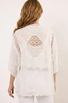 White Eyelet Jacket, Crochet Lace Shrug, Guangzhou Garment Factory, Plus Size Elegant Layering, Resort Wear Wholesale