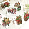 6PCS Diamond Painting Christmas Cake Greeting Cards Congratulations Cards